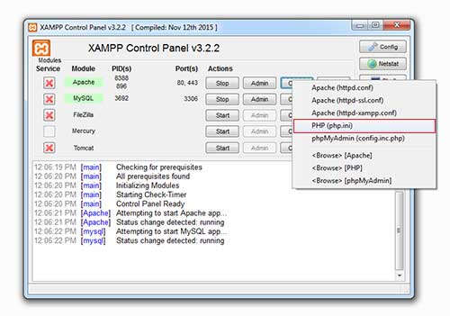 افزایش حجم ایمپورت SQL در نرم افزار XAMPP